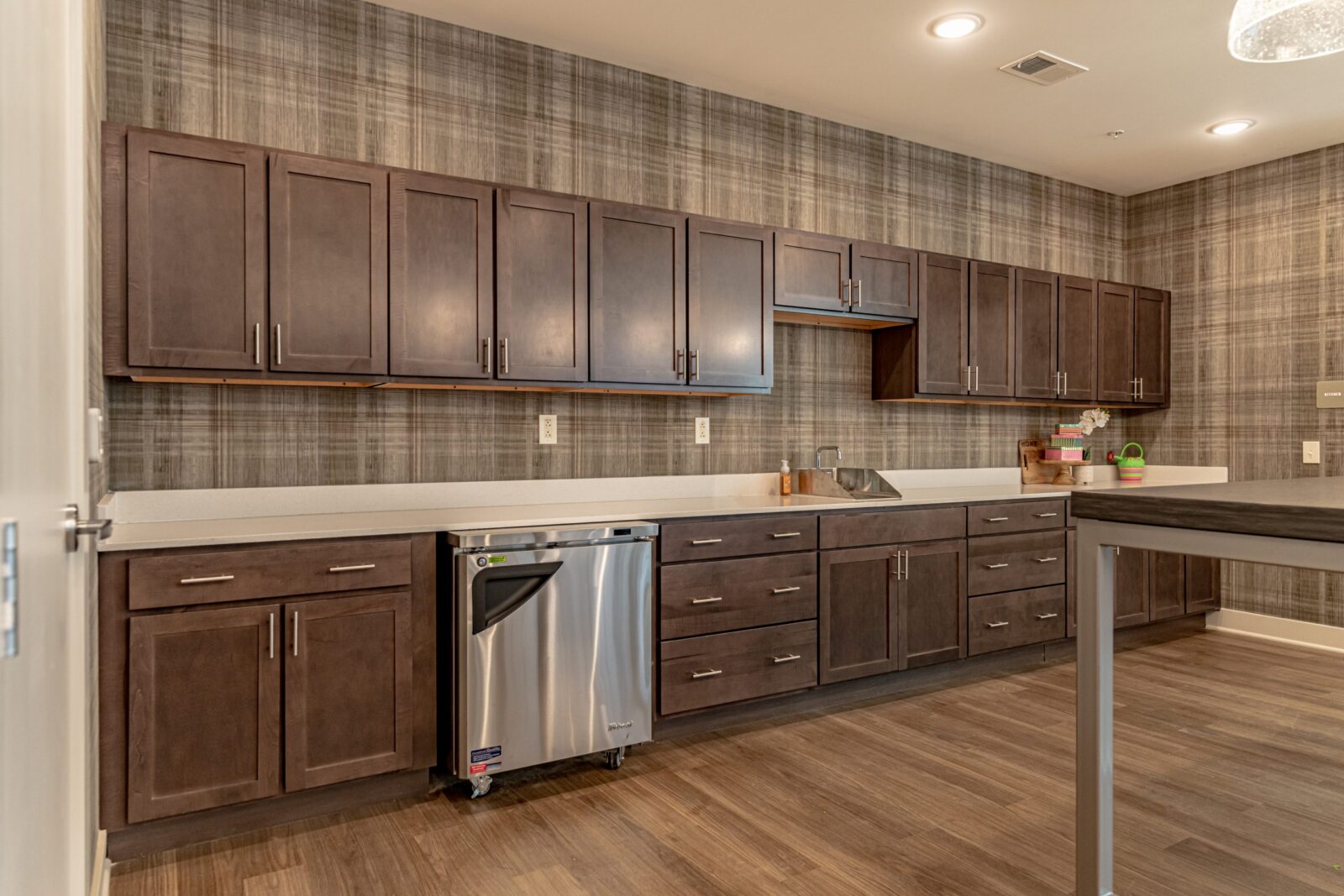 Kitchen area of apartment at Avalon