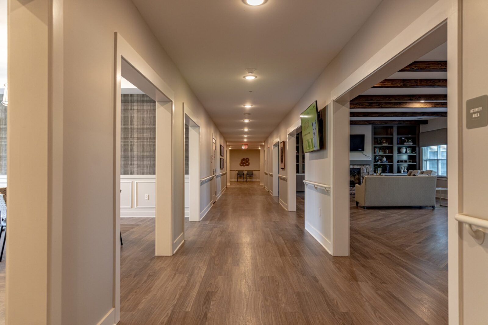 Hallways view in Avalon main building